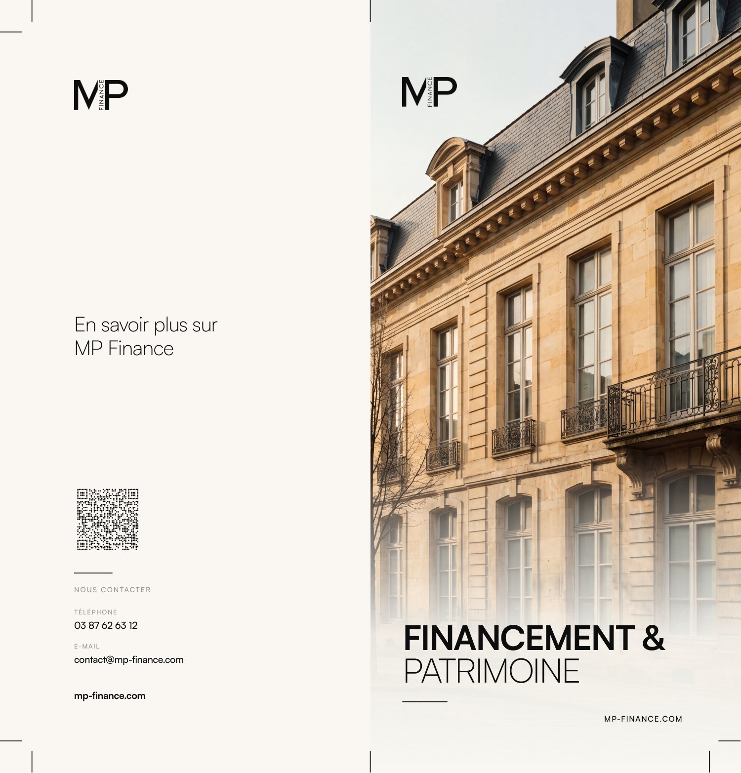 Dépliant institutionnel — Recto (extérieur)